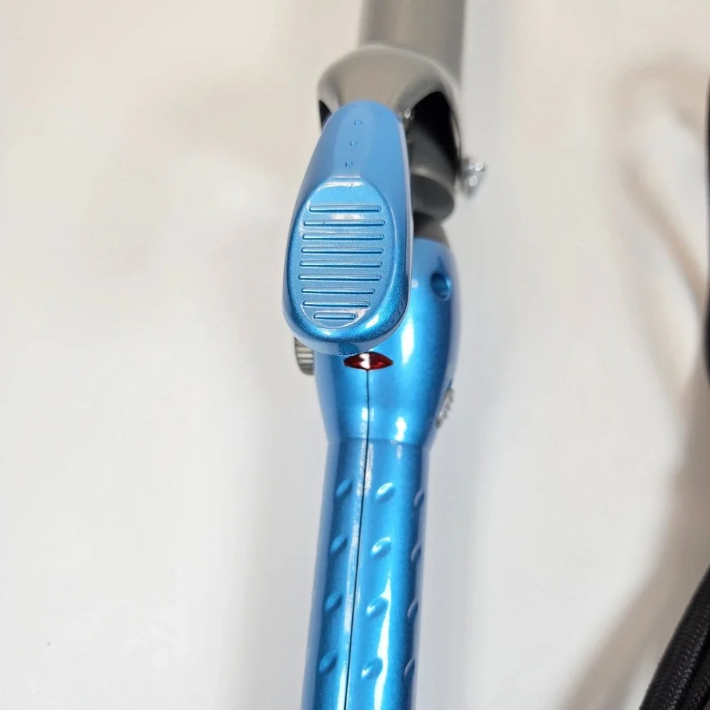 BaBylissPRO Nano Titanium 1.5 Inch Spring Curling Iron Blue BNT125S 450F Turbo